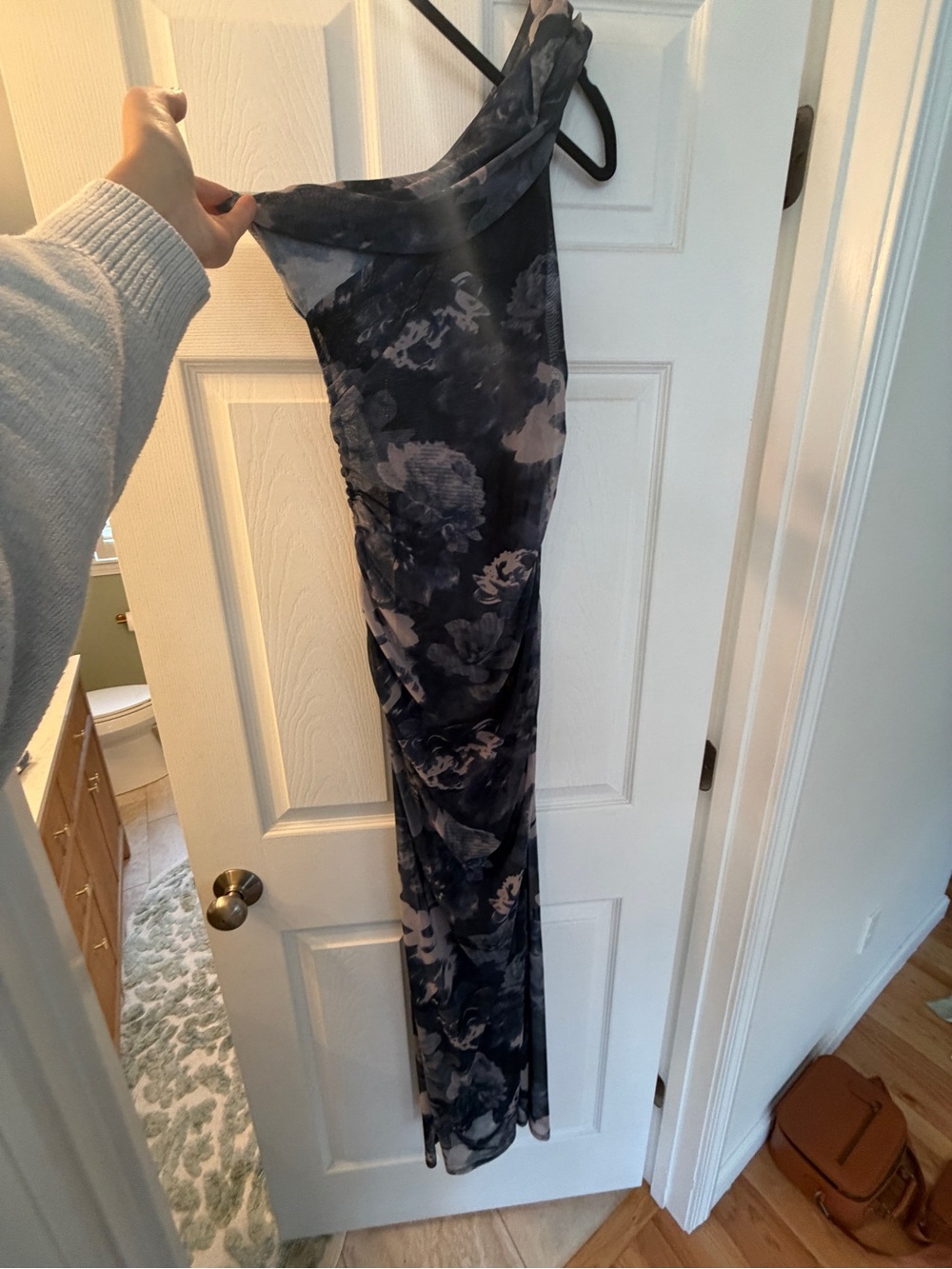 Skatie Blue and Navy Tie-Dye Maxi Dress